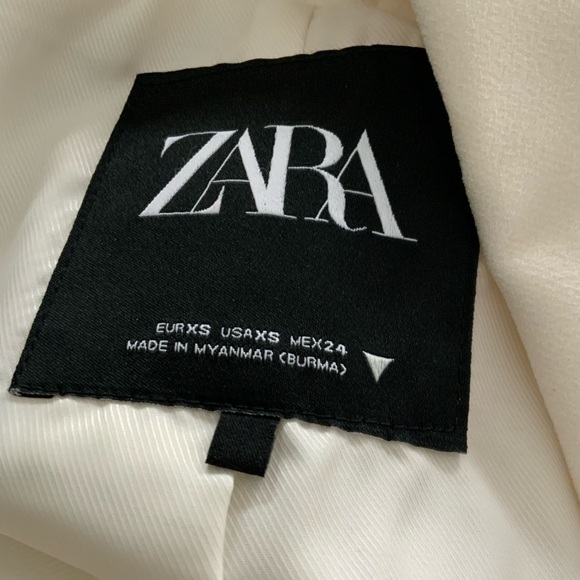Zara Blazer Ivory Double Breasted - Picture 10 of 12
